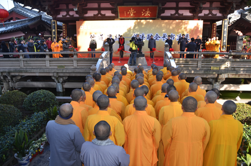 蘇州寒山寺隆重舉行佛道(dào)墨緣 任法融道(dào)長(cháng)書法展