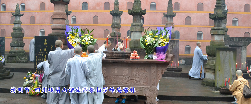 清明節 四川峨眉山諸法師祭掃蘿峰庵塔林